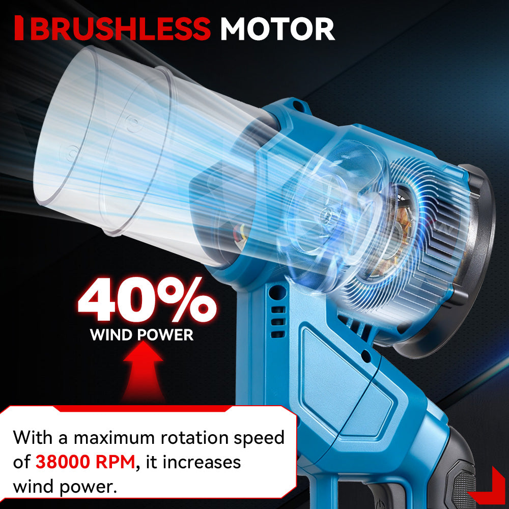 ONEVAN Soffiatore Batteria Brushless 525W Solo Corpo