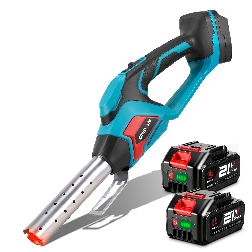 ONEVAN Home Improvement pistola termica 800°C 250L/min 2 batterie