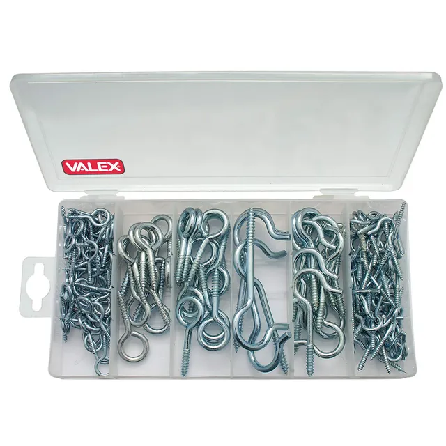 Valex Ganci con Vite 150 Pezzi Assortiti Aperti Chiusi