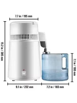 Sihao Home Appliance Distillatore Acqua 4L 220V Bianco