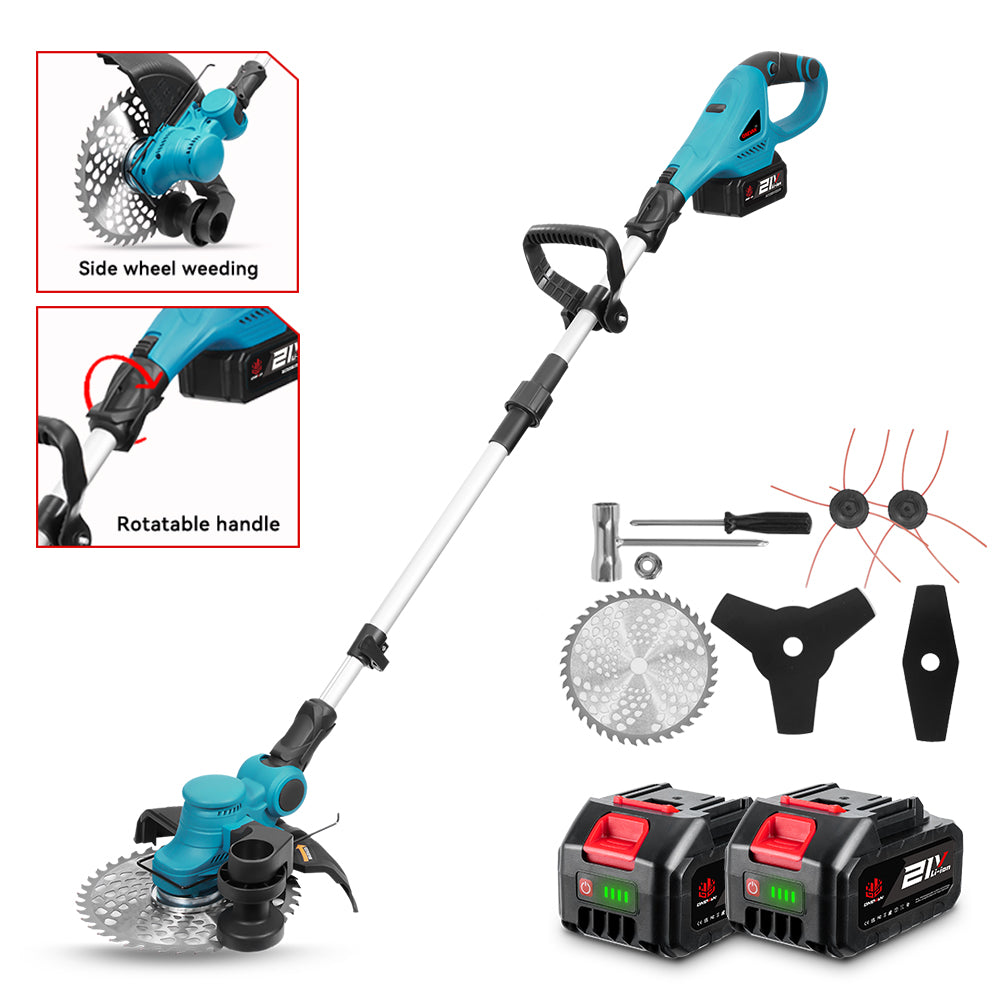 ONEVAN Garden Tools decespugliatore a batteria 720W 3 lame 2 batterie