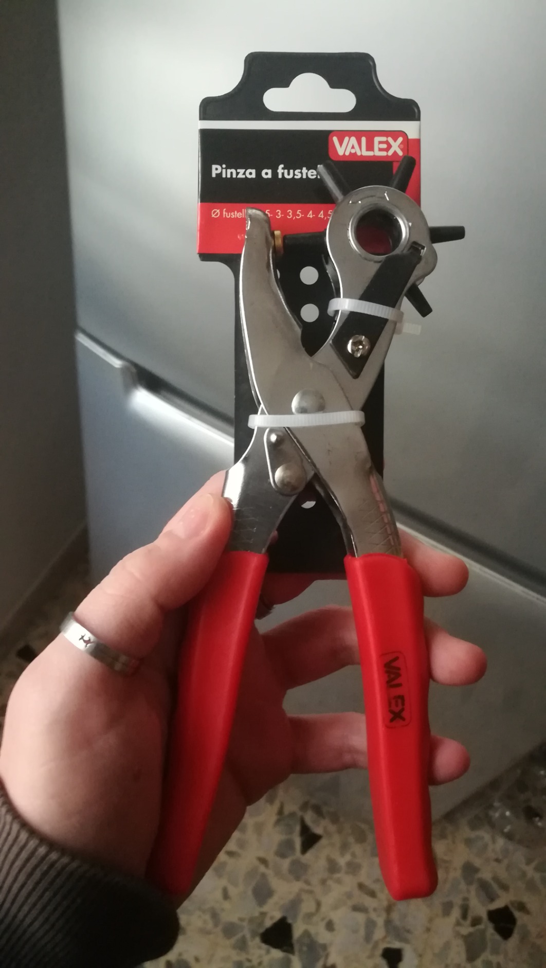 Valex pinza a fustella 215 mm 6 fori 2,5-5 mm