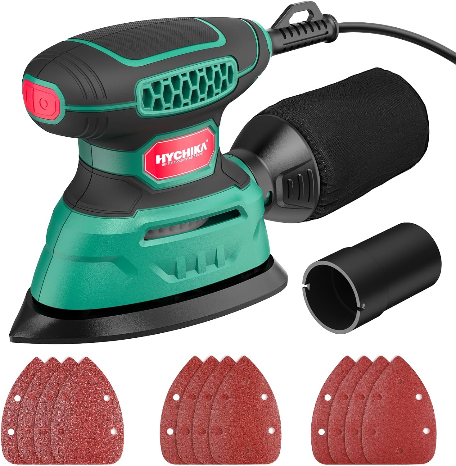 HYCHIKA Levigatrice a Delta 140W Triangolare con 12 Fogli