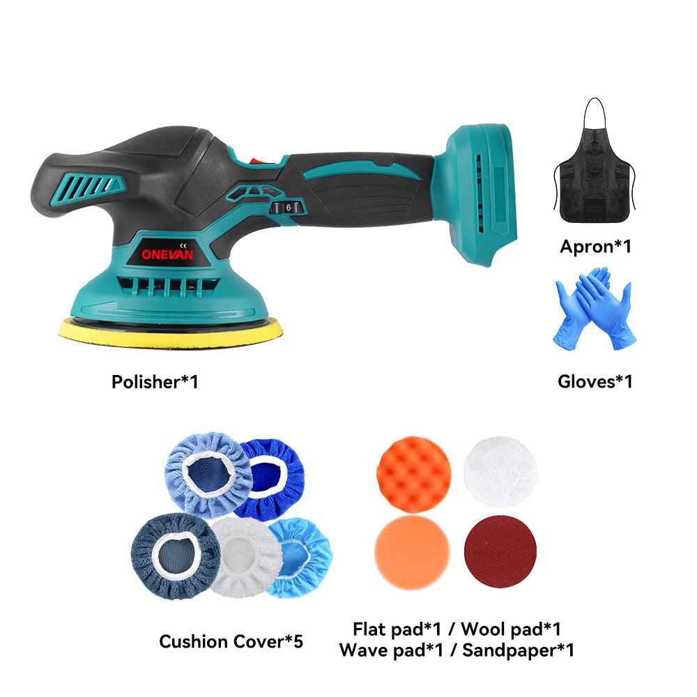 ONEVAN Cordless Tool Set kit gonfiatore + lucidatrice 3Ah