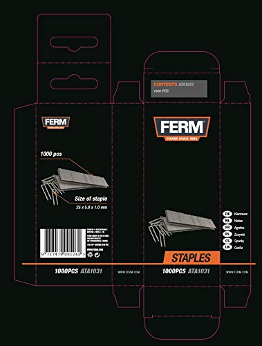 FERM ATA1031 Punti Metallici 25mm Tipo 55 da 1000 Pezzi