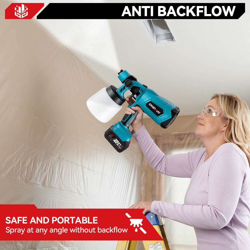 ONEVAN Home Improvement pistola a spruzzo 1000ml 2 batterie EU