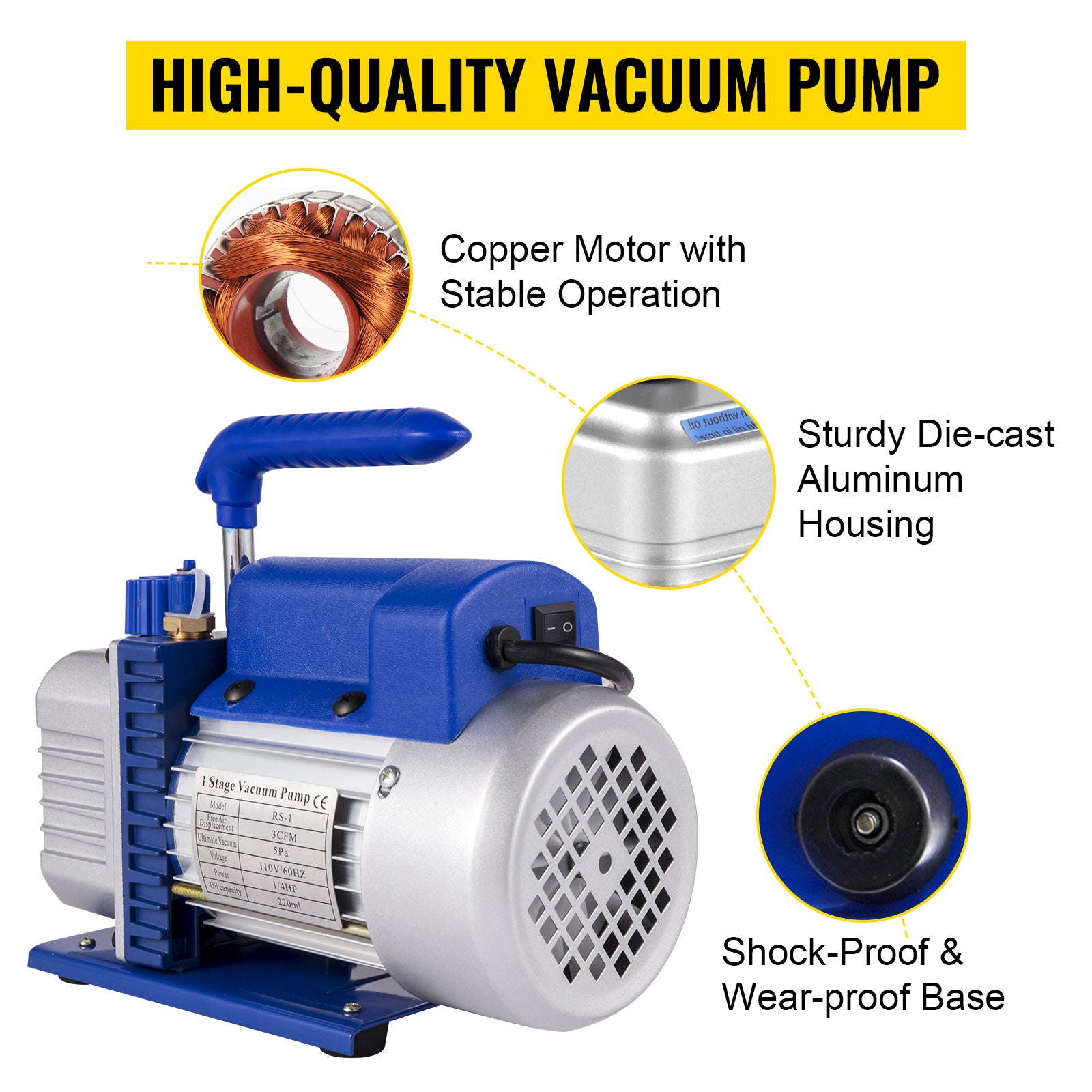 Sihao pompa vuoto 4CFM manometri per HVAC auto