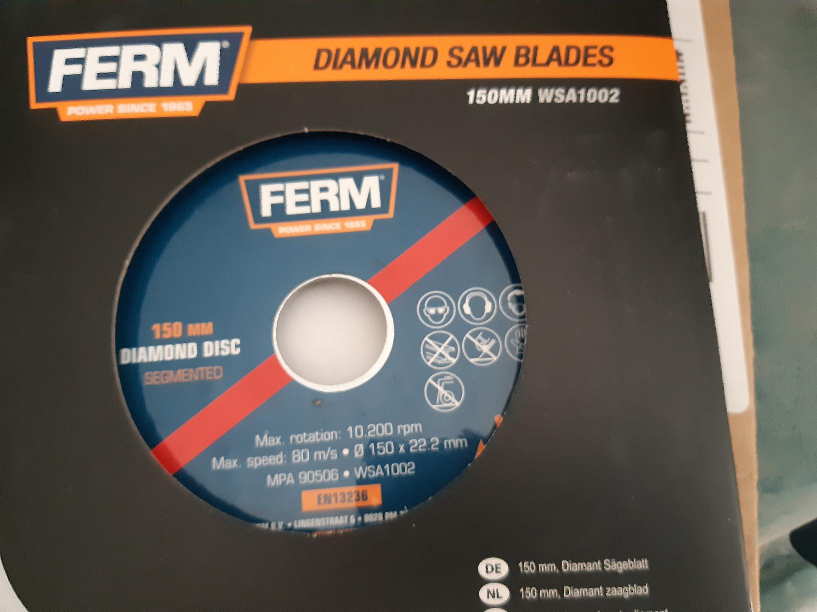 FERM WSA1002 lama diamantata 150mm 2 pezzi muro