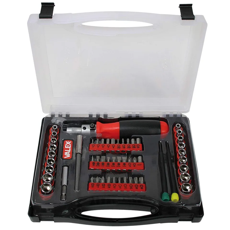 Valex Serie 55 Pezzi portainserti a cricchetto magnetico valigetta
