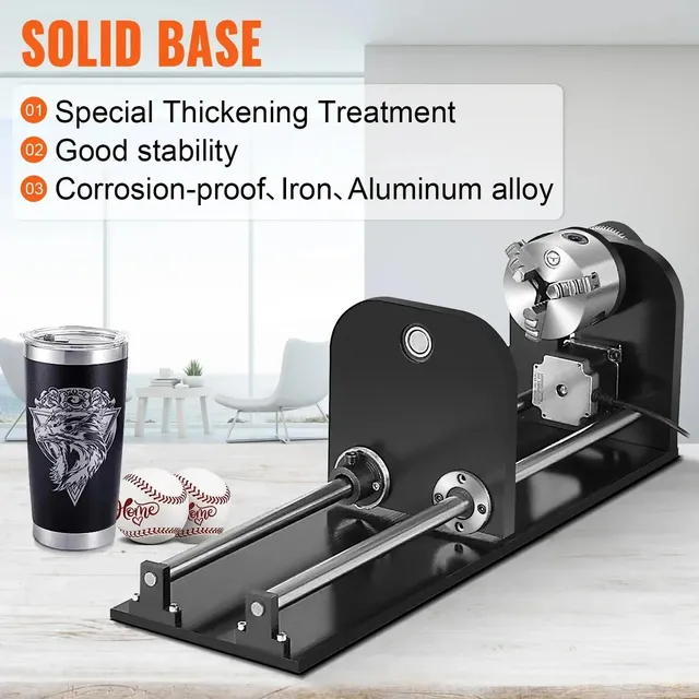 Sihao Asse Rotativo Incisore 80mm Mandrino 3 Griffe
