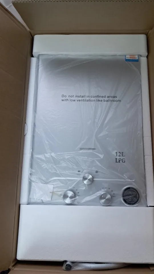 Sihao Scaldabagno gas GPL 12L da parete inox