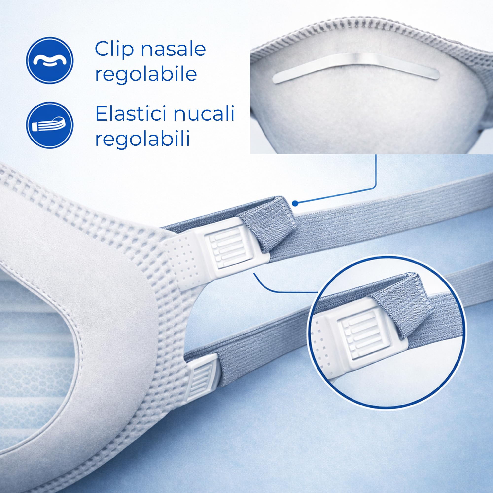 Ventux Mascherina FFP3 a Coppa con Valvola 9 Pezzi