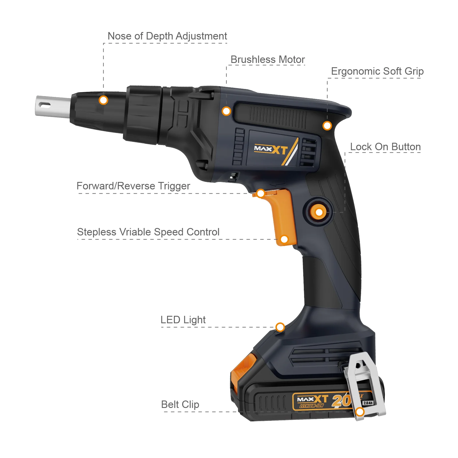 MAXXT Screw Gun MDSG20V Avvitatore Batteria 20V Brushless