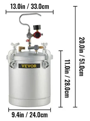 Sihao Tools pentola pressione vernice 10L con pistola