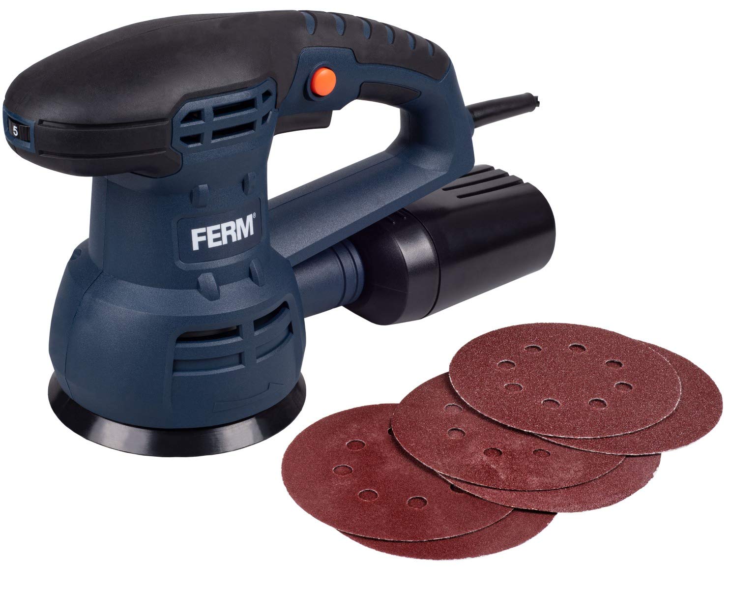 FERM ESM1010 levigatrice rotorbitale 430W con 6 fogli