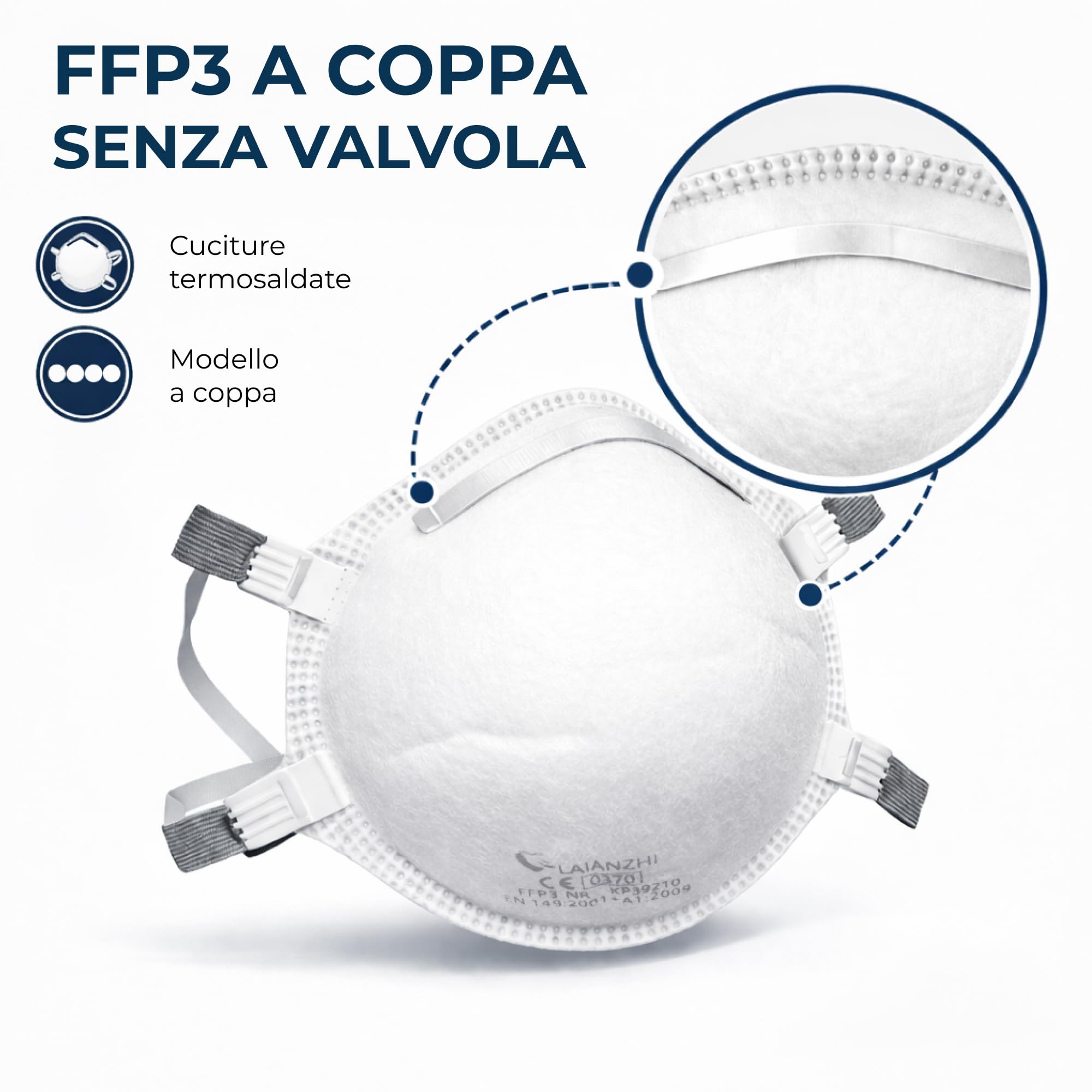 Ventux FFP3 a coppa maschera NR 6 confezioni antipolvere