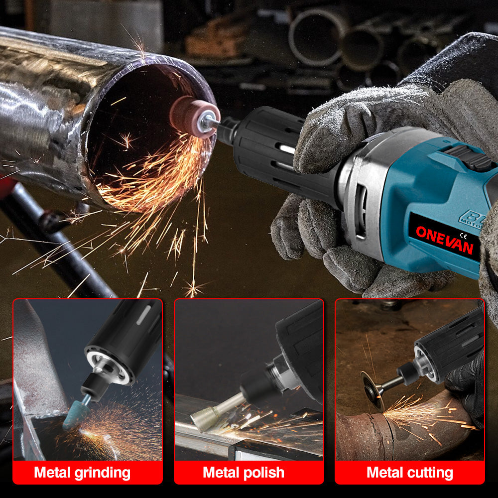 ONEVAN Woodworking Tools Smerigliatrice Diritta 6mm 660W EU