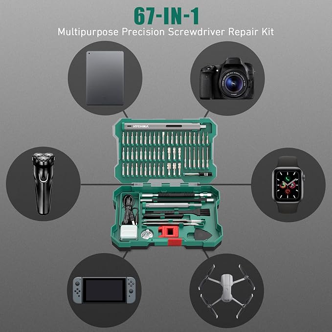 HYCHIKA Set Cacciaviti Precisione 67 in 1 con 46 Bit Magnetici