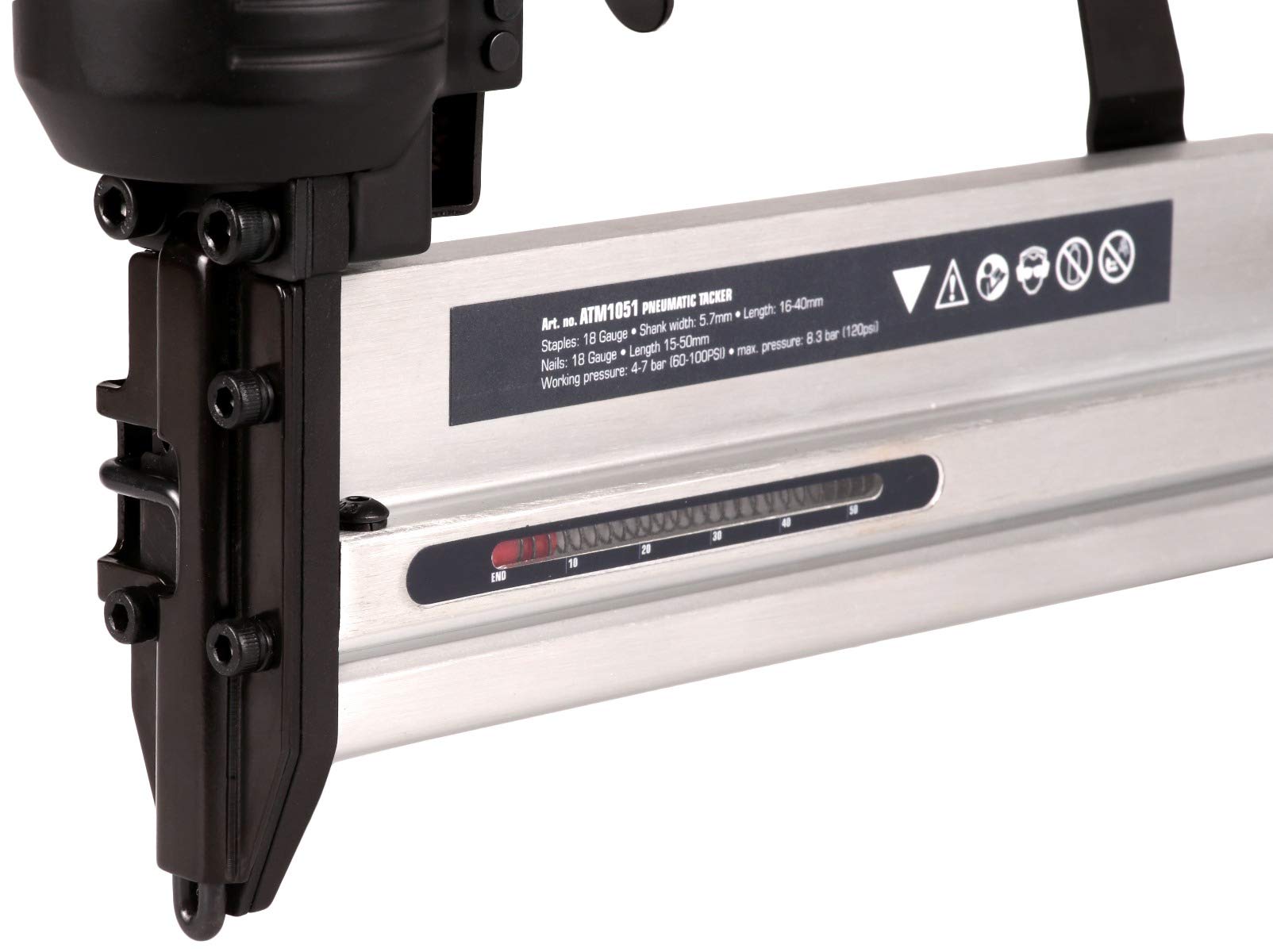 FERM ATM1051 graffatrice pneumatica chiodi+graffe soft grip