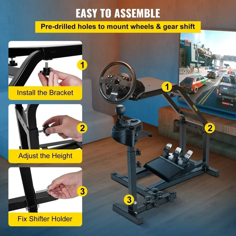 Sihao postazione sim racing stand volante nero Logitech