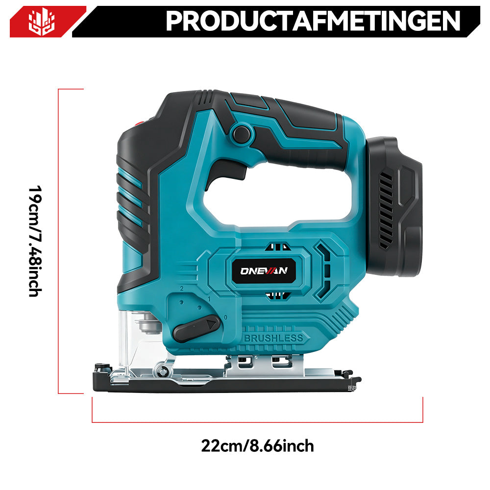 ONEVAN Woodworking Tools seghetto alternativo 135mm 2 batterie EU