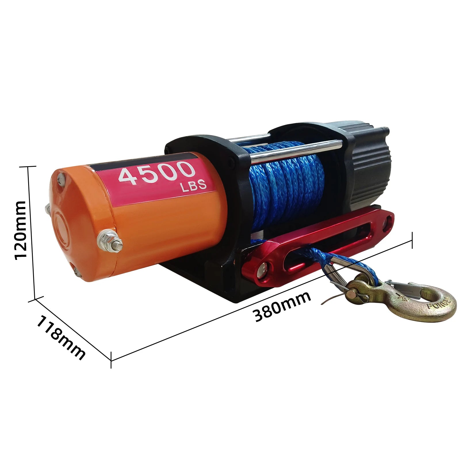Sihao Winches Verricello Elettrico 12V 4500lbs Corda Nylon