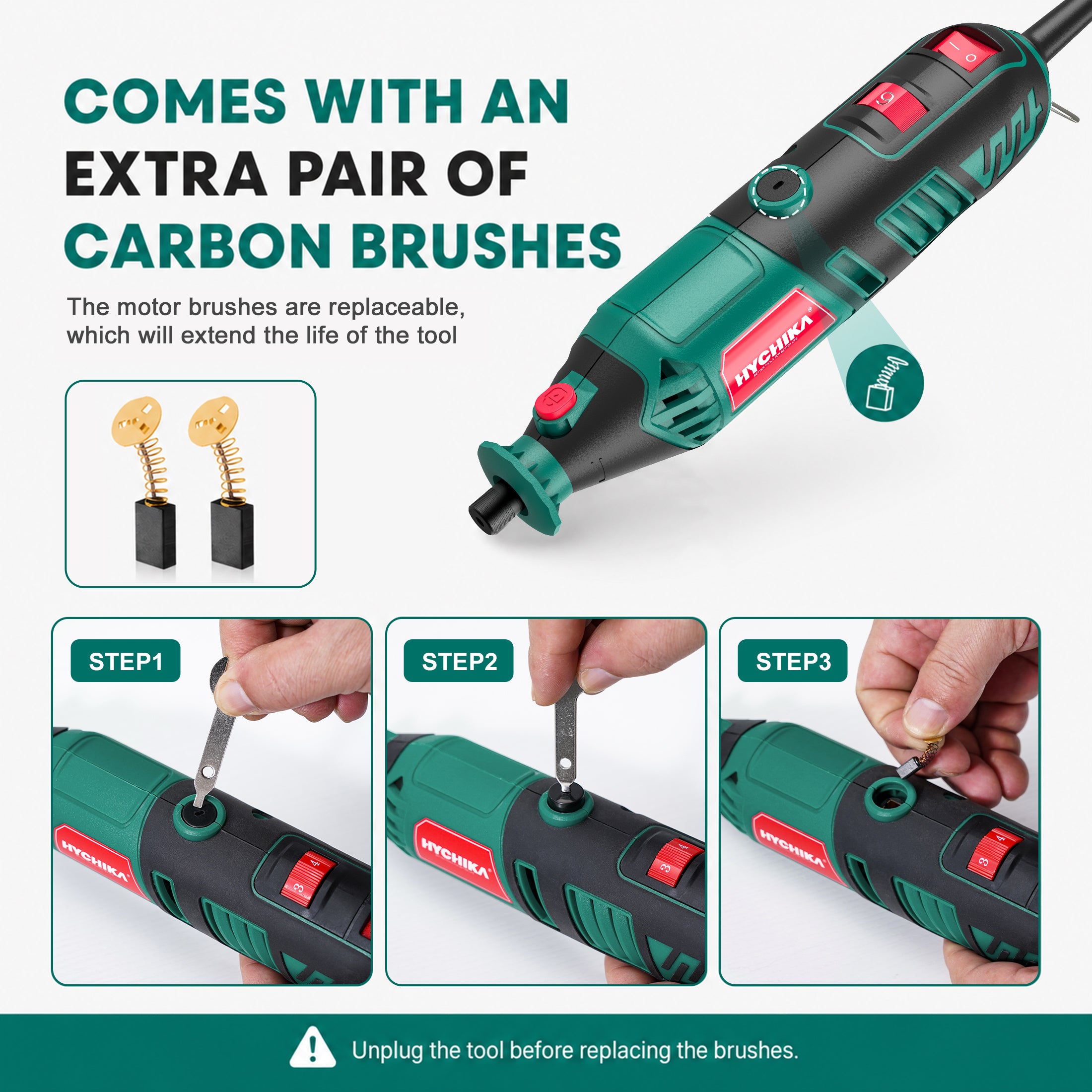 HYCHIKA Utensile Rotativo Multifunzione 179pz 180W
