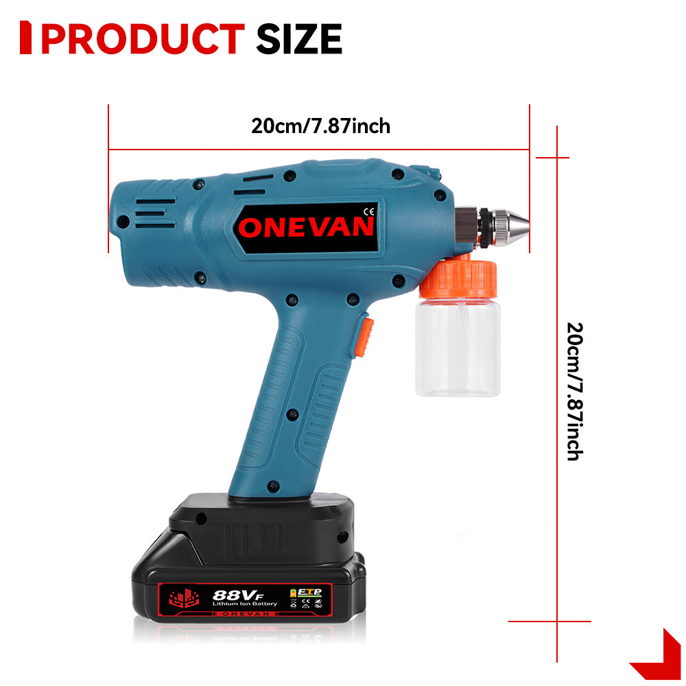 ONEVAN Home Improvement Mini Pistola Vernice 18V Solo Corpo