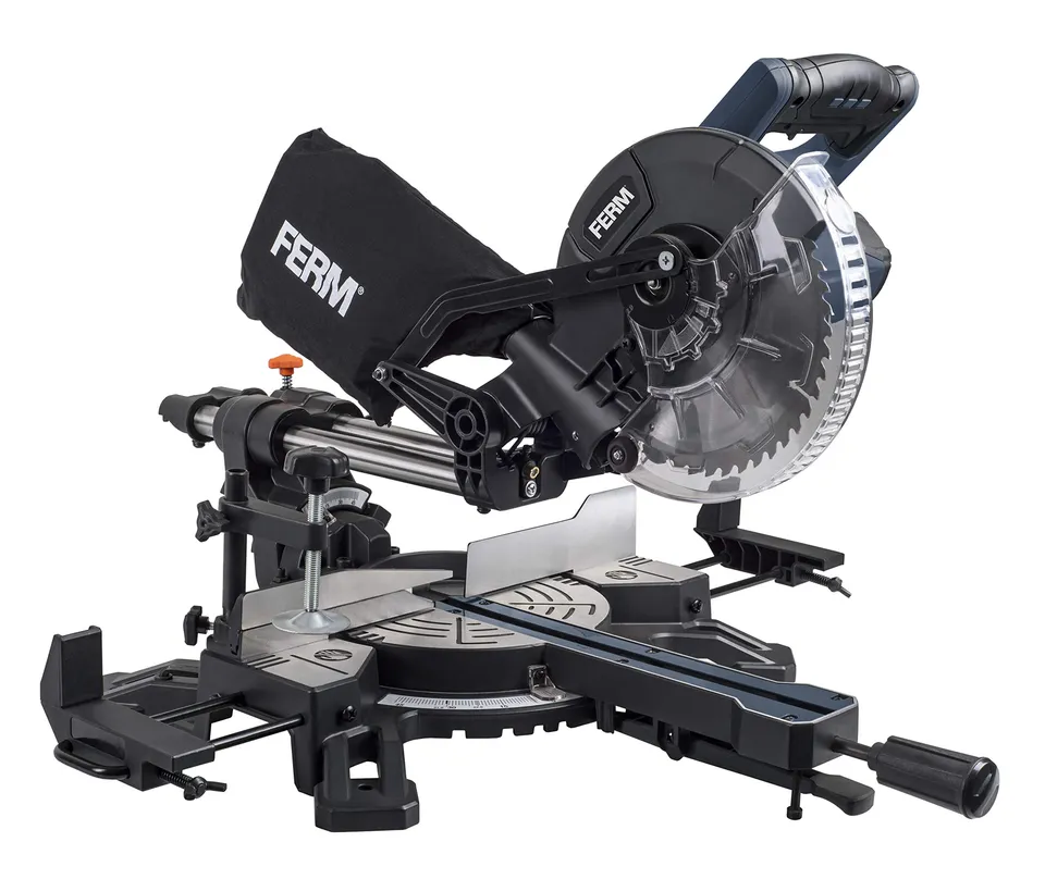 FERM MSM1039 Troncatrice Radiale 1500W 210mm con Laser