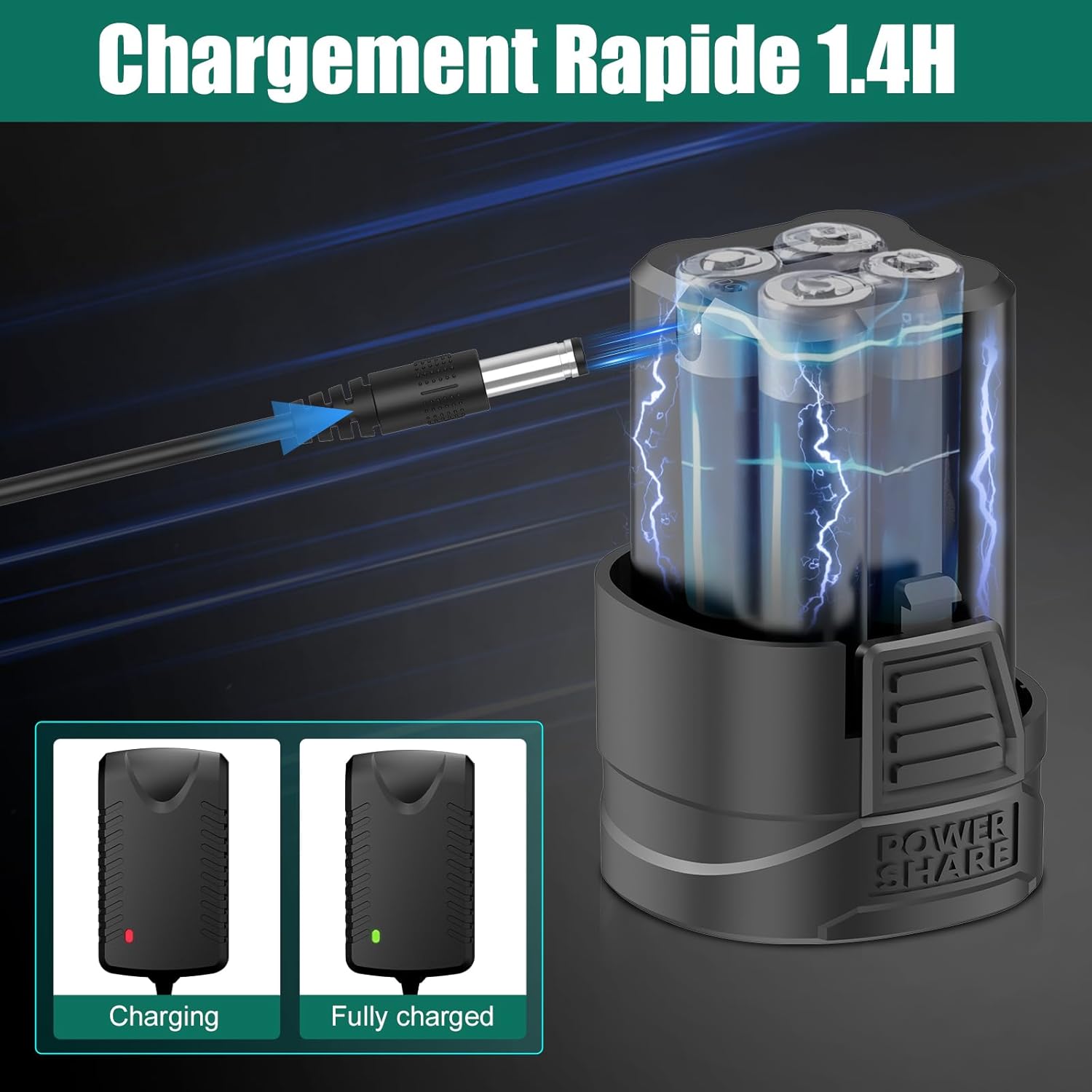 HYCHIKA Batteria Trapano 16.8V 1500mAh NBT-CD-16.8A-BL