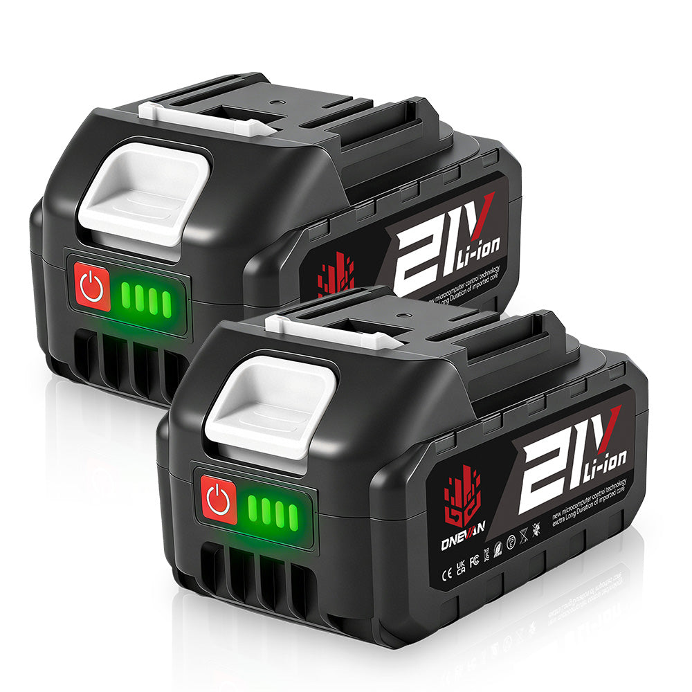 ONEVAN Battery 18-21V Batteria Litio 3.0Ah 1 Batteria