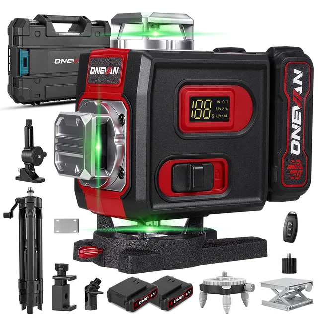 ONEVAN LK-822 Pro Livella Laser 16 Linee 4D Treppiede