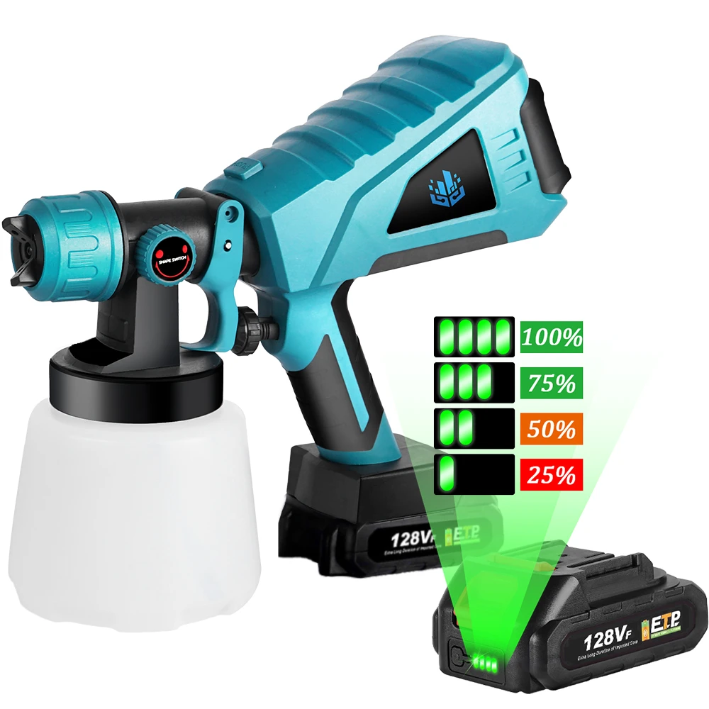 ONEVAN Home Improvement pistola vernice 1000ml 2 batterie EU