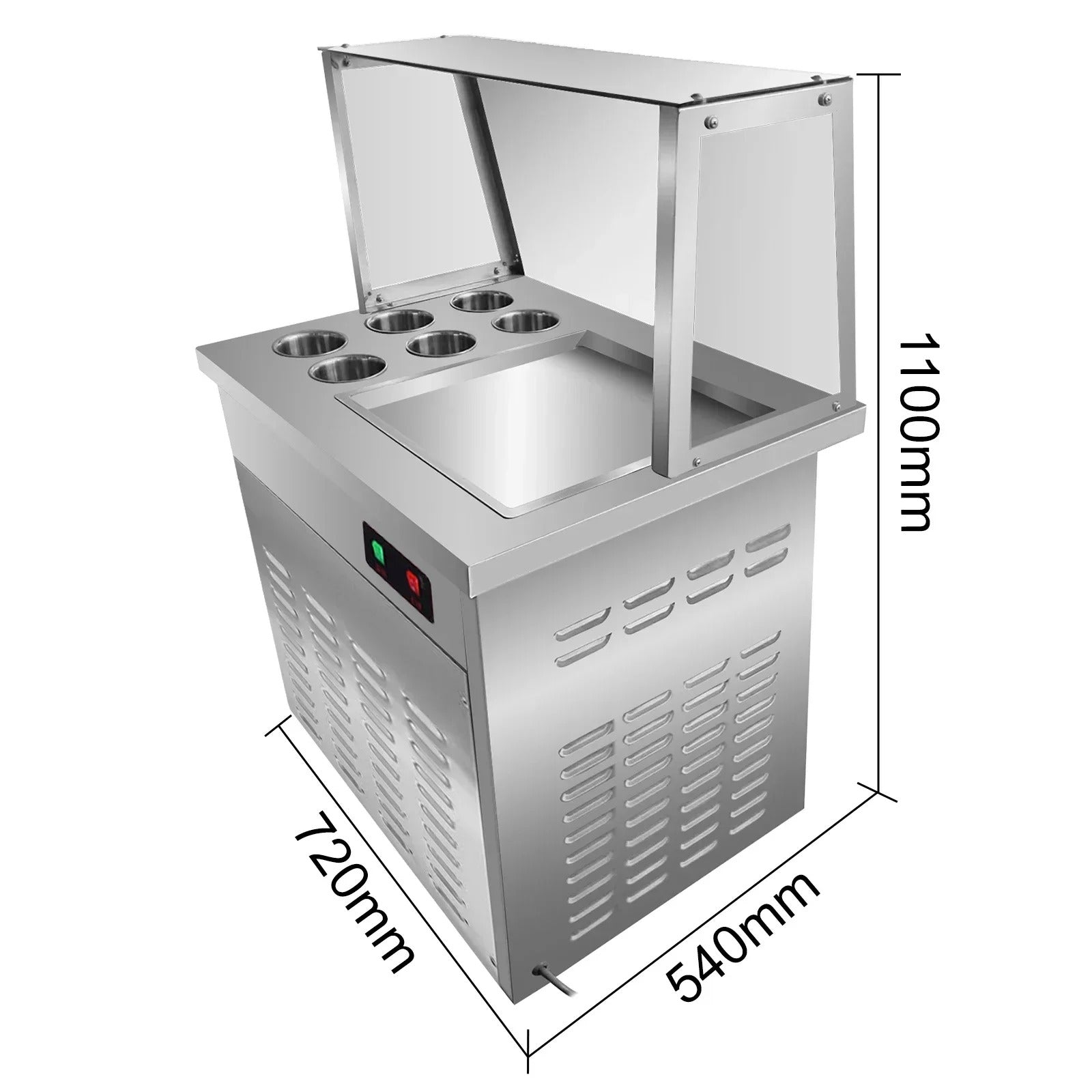 Sihao Ice Cream Maker macchina gelato arrotolato Style A inox