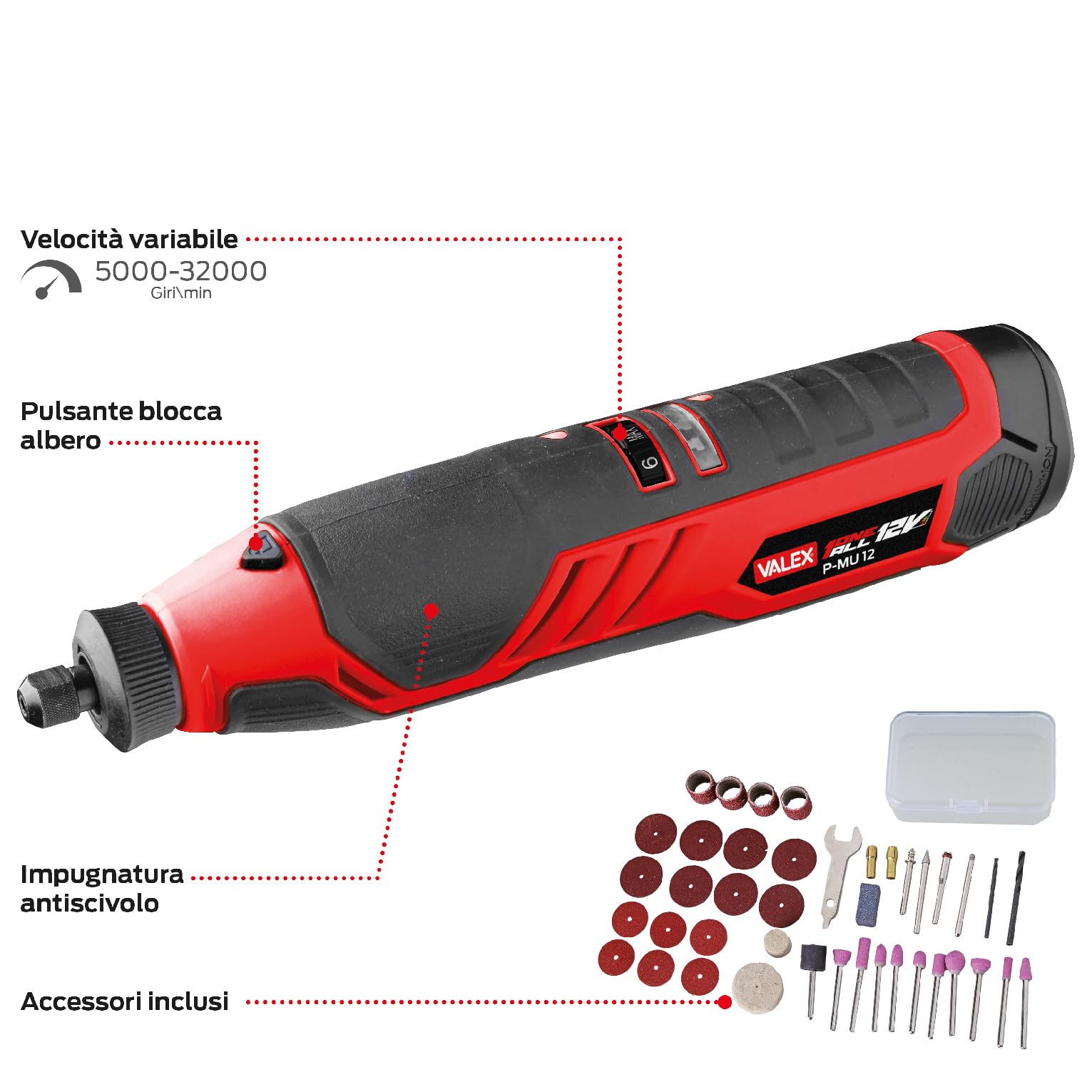 Valex OneAll Kit Trapano P-TA12+MU12 12V 2Ah