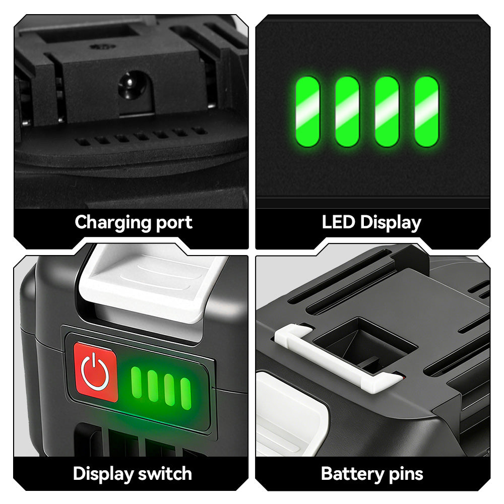 ONEVAN Battery 18-21V Batteria Litio 3.0Ah 1 Batteria