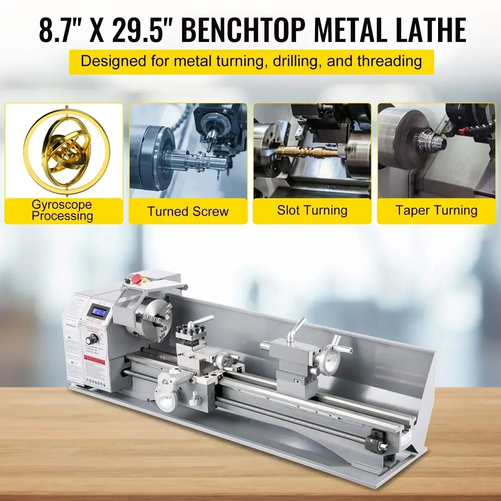 Sihao Lathe 220x750 tornio metalli 750W brushless LED