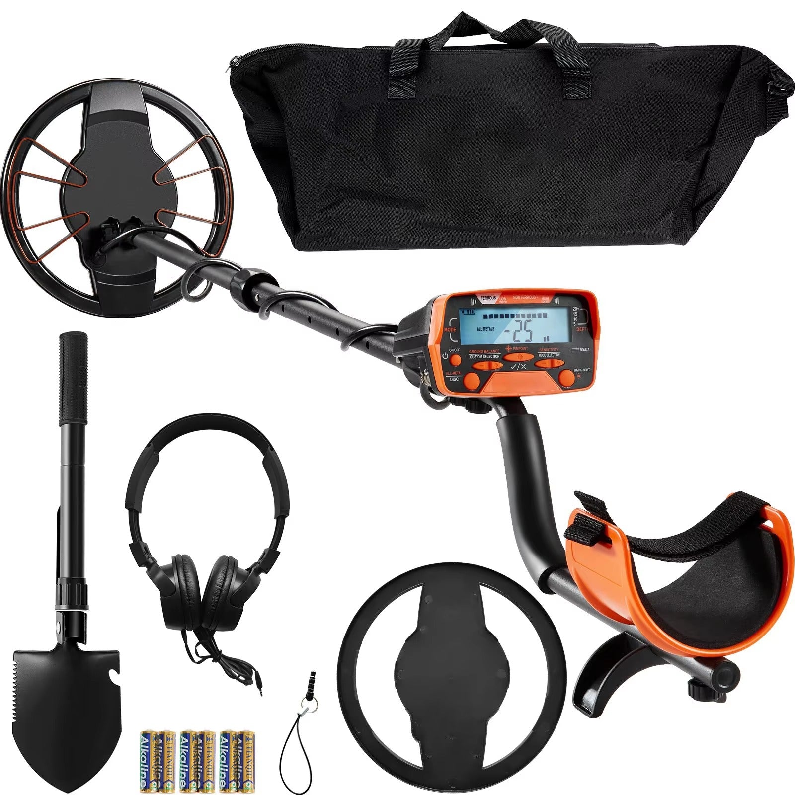Sihao DSP metal detector 10" LCD 7 modalità asta 104-132cm
