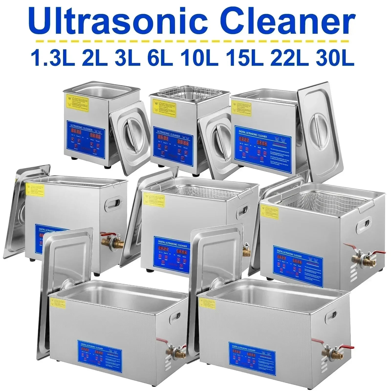Sihao Ultrasonic Cleaners Pulitore Ultrasuoni 1.3L 40kHz Riscaldato