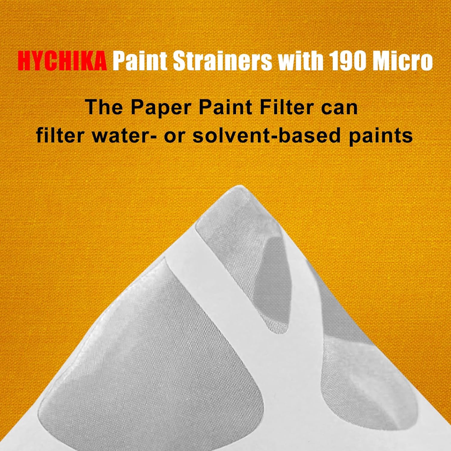HYCHIKA E0157US Filtri Vernice a Cono 190 Micron 50 Pezzi