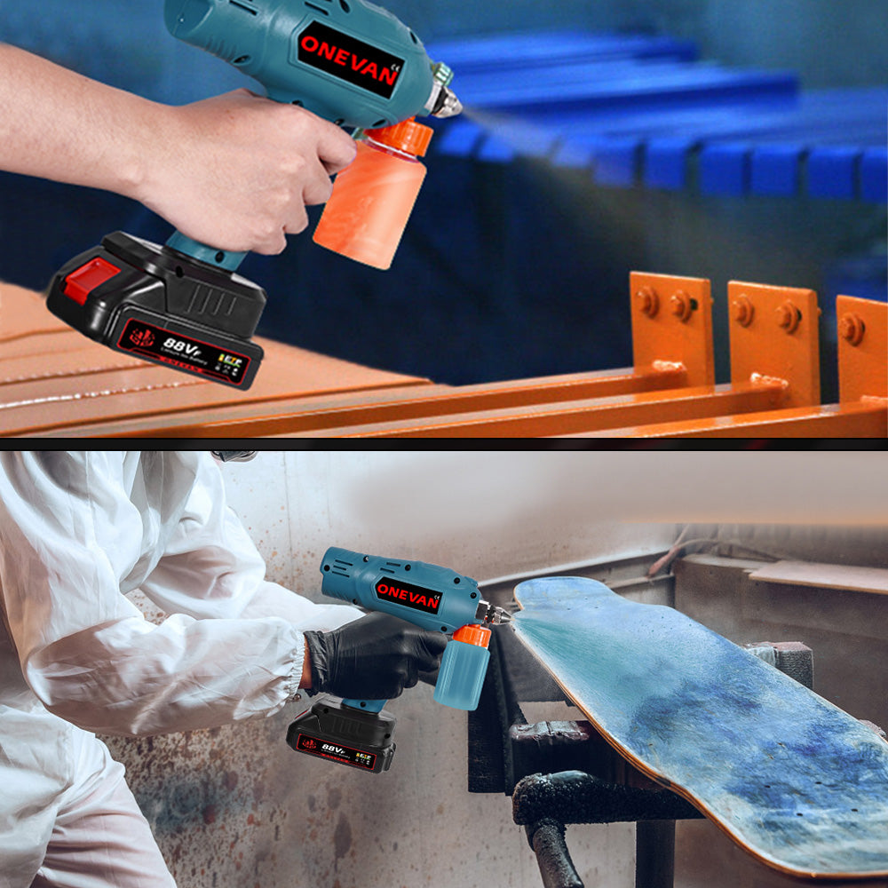 ONEVAN Home Improvement Mini Pistola Vernice 18V Solo Corpo