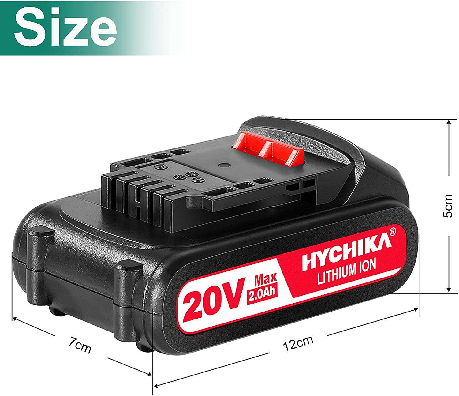 HYCHIKA Batteries Batteria Litio 18V 20V 2000mAh 2Ah