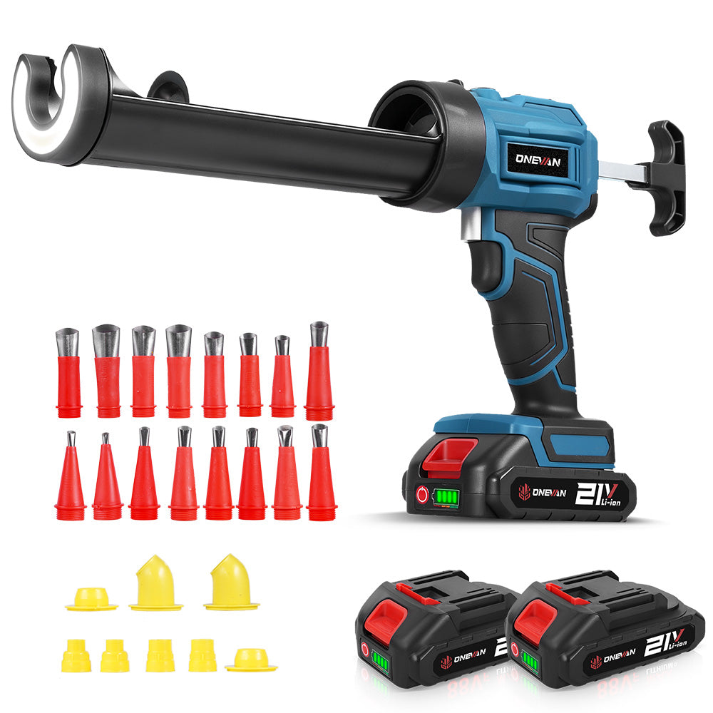ONEVAN Home Improvement pistola silicone 30W 250kg 2 batterie