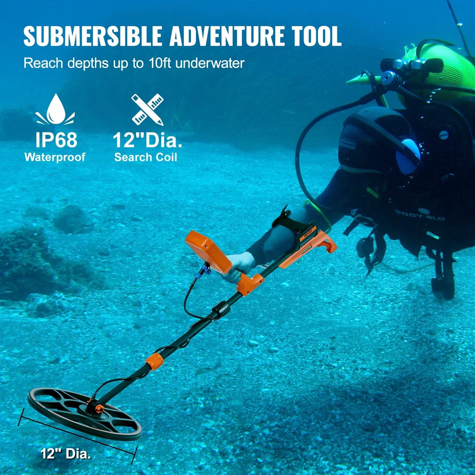 Sihao Tools cercametalli 12 pollici impermeabile 7 modi
