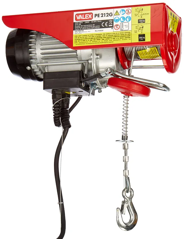 Valex PE212G paranco elettrico 500W 200kg 12m