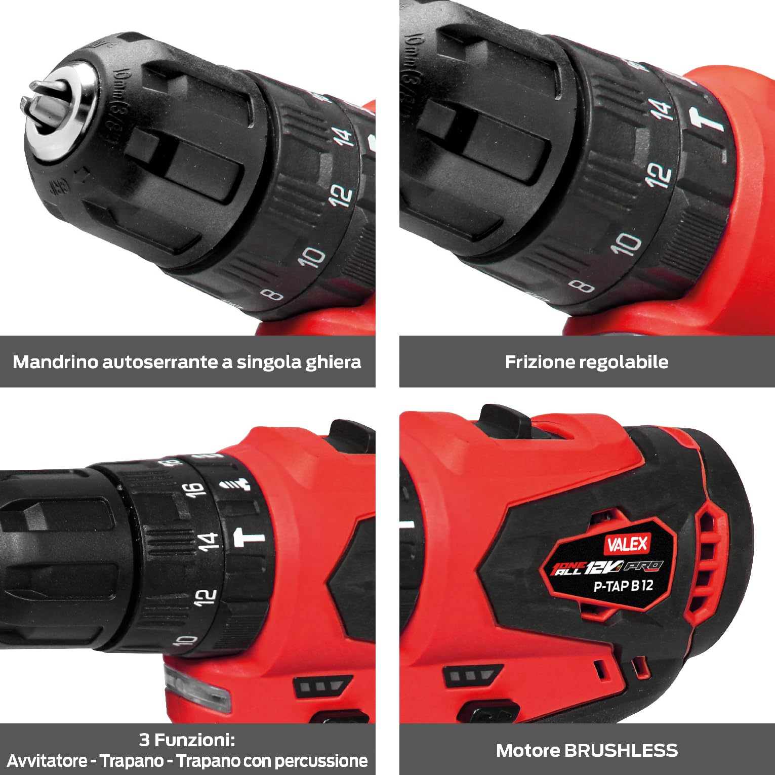 Valex OneAll P-TAP B 12 K1 Trapano 12V 2Ah 36Nm