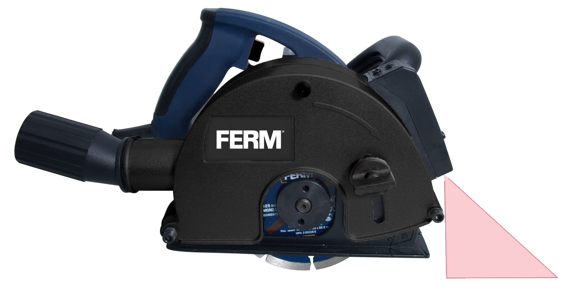 FERM WSM1009 scanalatore 1700W 125 mm laser 2 lame diamantate