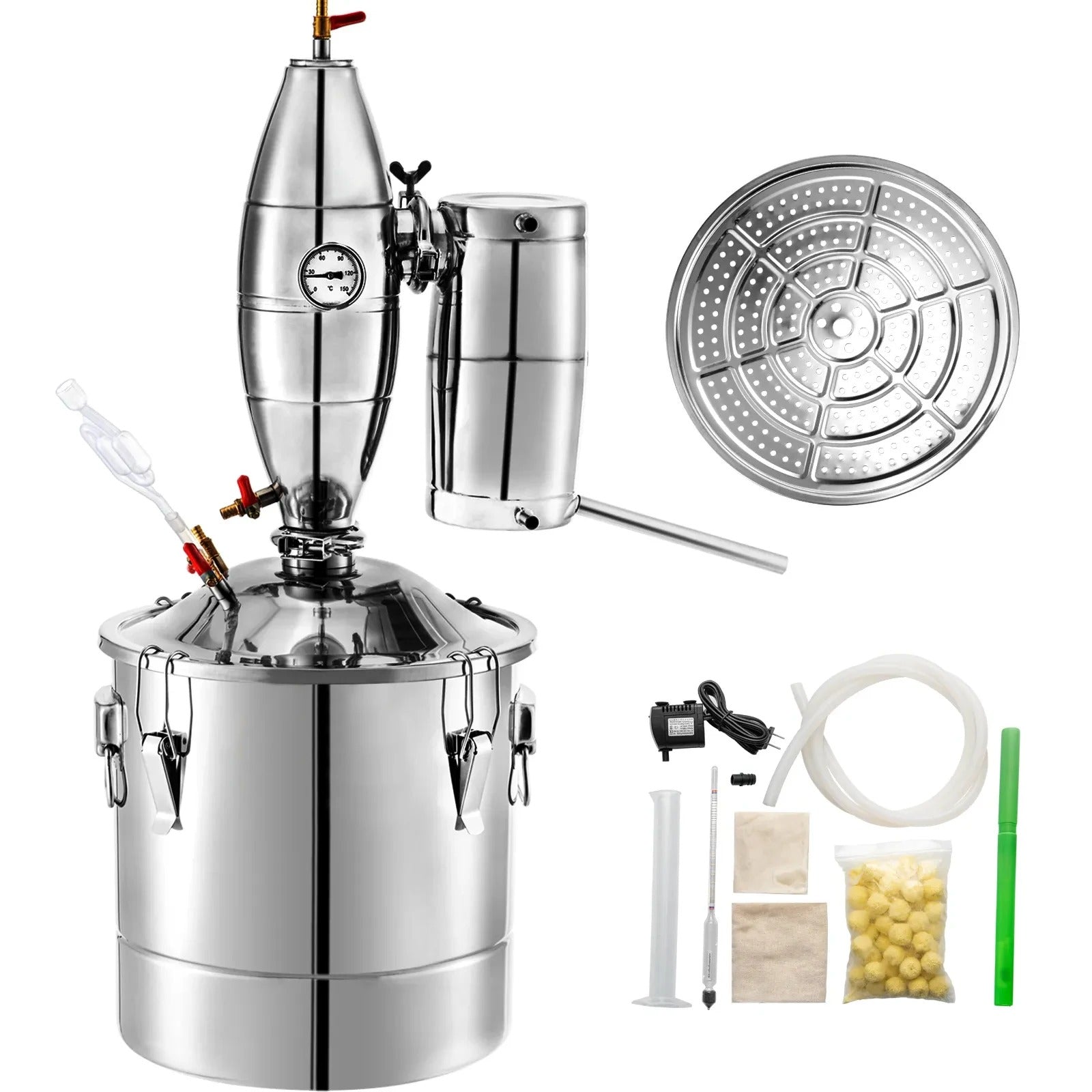 Sihao distillatore inox 20L con colonna in rame