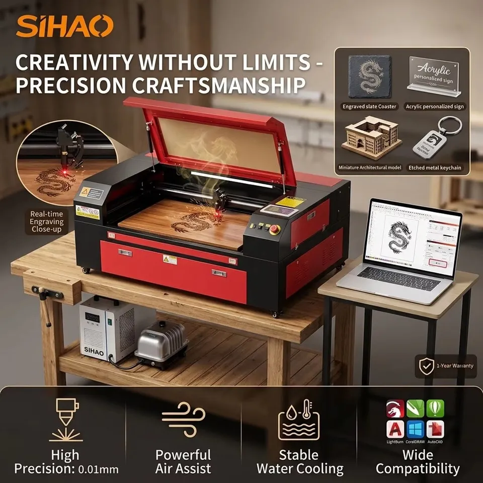 Sihao Laser Engraving Machine incisore CO2 60W 700x500 mm EU