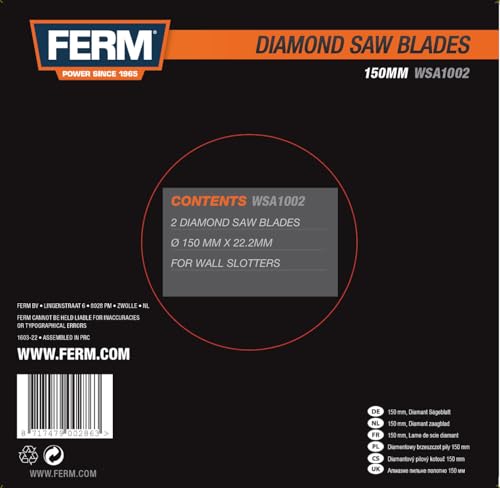 FERM WSA1002 lama diamantata 150mm 2 pezzi muro